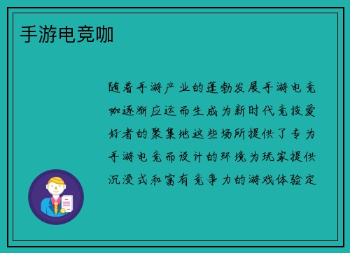 手游电竞咖